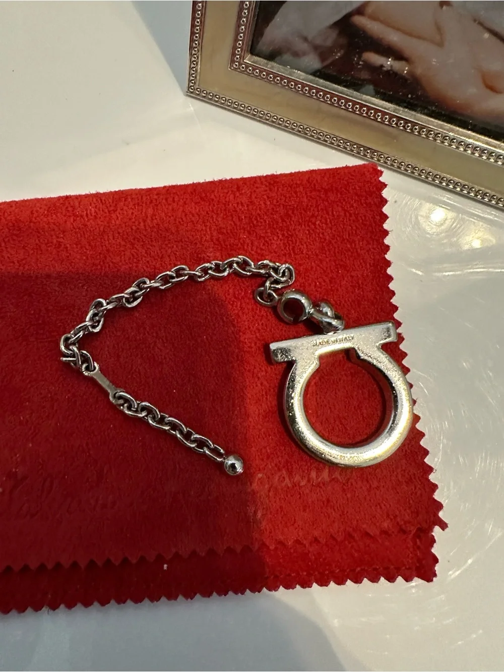 Salvatore Ferragamo Gancini Chain Key Ring / Bag Charm